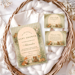 Guardanapo De Papel Chá de Bebê Animais da Floresta Vintage