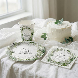 Flyer Chá de panela Greenery do Orçamento