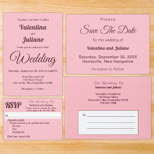 Estilo de Tipografia Minimalista Rosa RSVP de Casa