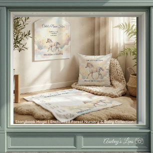 Íman Anúncio de Nascimento Floresta Encantada Magia de 