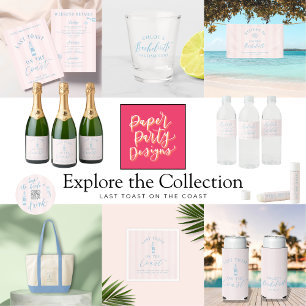 Convites Último brinde no Concurso de Bachelorette Costeira