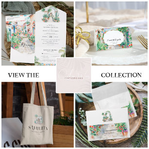 Convites Puerto Vallarta, México   Mapa Itinerário do Casam