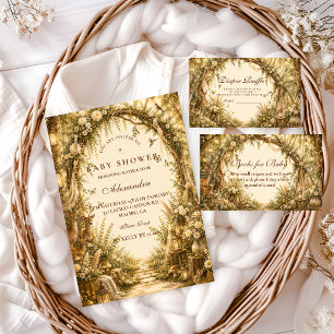Convites Chá de Bebê Boho Floresta Caprichosa