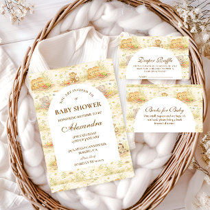 Convites Animais da Safari de Contos de Fadas para Chás de 