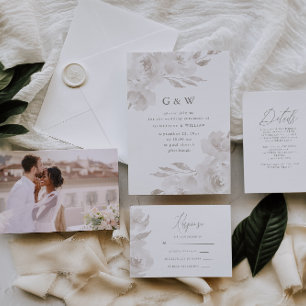 Convites Cancelamento de Casamento de Caligrafia Neutral Ch