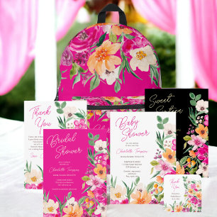 Adesivo Quadrado Roteiro de flores silvestres brilhantes e ousadas 