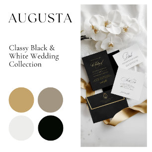 Convites Casamento de Clássica do Monograma Romântico Elega