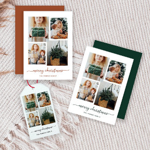 Cartão Postal De Festividades Feliz Natal   Colagem de Fotografias Moderna