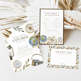 Convites Nosso Pequeno Explorador   Aguarda Chá de fraldas