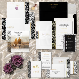 Convite A Folhagem Romântica Limita a Sua Foto Salva a Dat