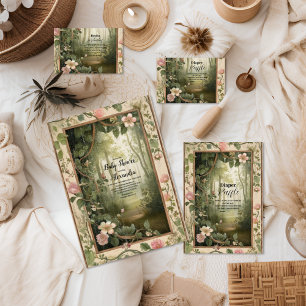 Cartão De Informações Magic Floral Forest Books para Bebê