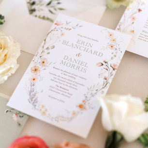 Informações Cartão de Invólucro para Casamento de Flores Selva