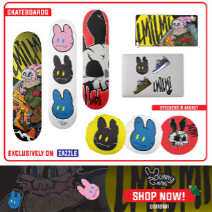 Skateboard Mascote Coelho