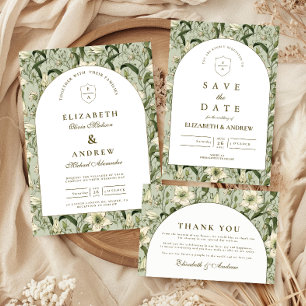 Cartão De Agradecimento Sage Arquitetura Botânica Elegante Casamento
