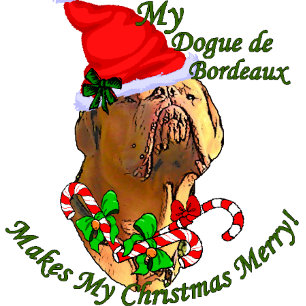 Cartão De Festividades Dogue de Bordeaux Christmas Gifts