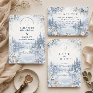Convites Casamento Encantador ao Ar Livre no Inverno