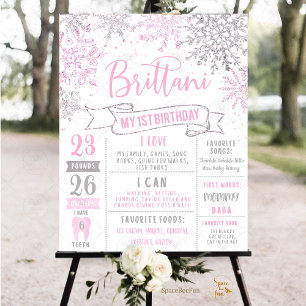 Convites Festa de aniversário de flocos de neve do Winter O