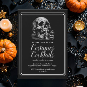 Camiseta Figurino e Cocktails Gótico Halloween