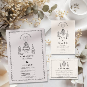 Reserve A Data Casamento de Mão Branca Negra Desenhada de Porodle