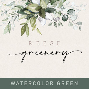 Convite para Casamento Minimalista de Greenery Scr