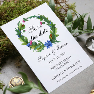 Convites Elegante Escocês Thistle Wedding Meal Choice RSVP