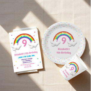 Convites Na Nuvem 9! Rainbow Birthday
