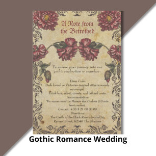 Adesivo Coração Vinhetas de Casamento Gótico-Romance - Escuro e El