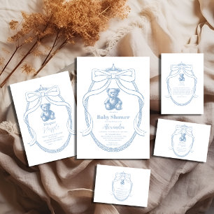 Cartão De Informações Frente de Urso de Teddy Justo Raffle