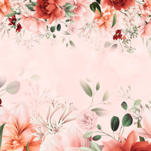 Chá de Casais Florais de Primavera Terracotta