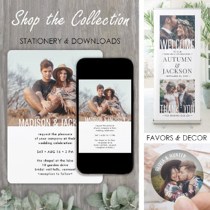 Convites Casamento de Fotografia 2 RSVP 2 de QR RSVP 2 Míni