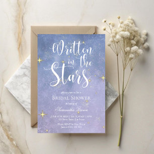 Cartão De Agradecimento Chá de noiva escrito nas estrelas