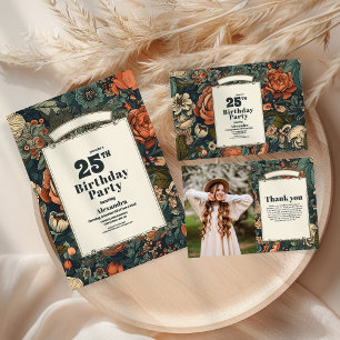 Convites Vintage Watercolor Flowday