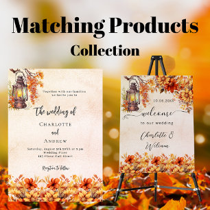 Poster Palhaços laranja de outono bem-vindos