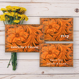 Rustic Flower Country Western Weding RSVP