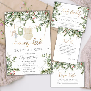 Convites Um Pouco Feliz   Chá de fraldas Boho Girl Winter