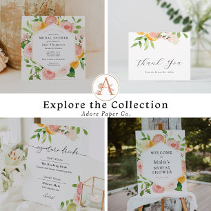 Convites Citrus Brunch e Chá de panela de espuma