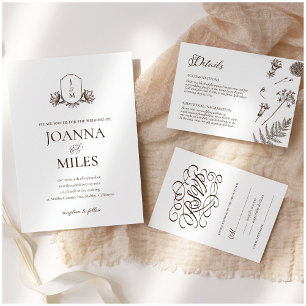 Convites O Tom Neutro Elegante da Caligrafia Salva a Data