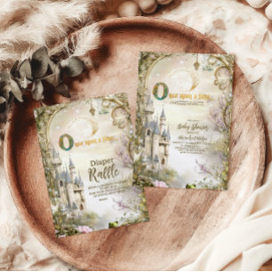 Cartão De Informações Uma vez em um Fairytale Castle Diapper Raffle