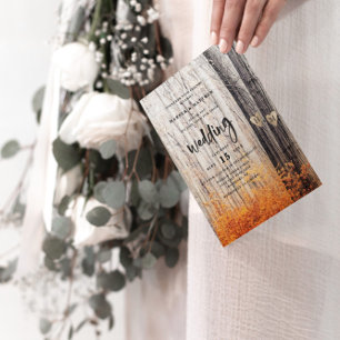 Convites Os Dois Amantes Caçados Querem Casamento Florestal