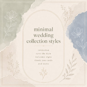 Convites Casamento minimalista botânico dourado escandinavo