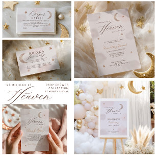 Cartão De Informações Cloud Little Piece of Heaven Books para Chá de fra