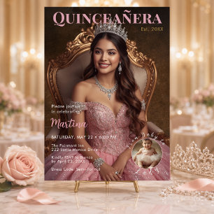 Etiqueta de Agradecimento Elegante para Quinceañer