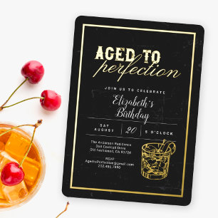 Adesivo Envelhecido à Perfeição Uísque Vintage Preto Obrig