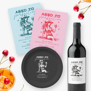 Convites Festa de aniversário de vaqueira rosa envelhecida