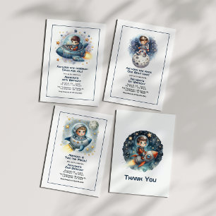 Convites "Duas da Lua" Festa de aniversário do Rocket Toddl