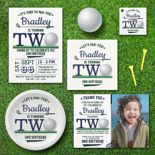 Prato De Papel Segundo aniversário de Golf PAR-TEE