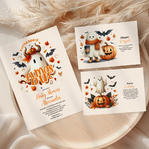 Prato De Papel Um Pequeno Boo é quase o Chá de fraldas do Dia das