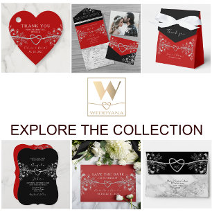 Cartão RSVP Vintage Elegant Black and White Weds