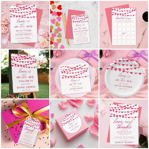 Poster Cordas de Pé-Pão Corações de Amor Boas-vindas Chá 