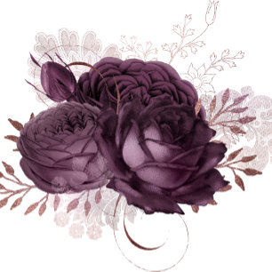 Convites Casais de pénia roxa e Rosa Dourada Chá